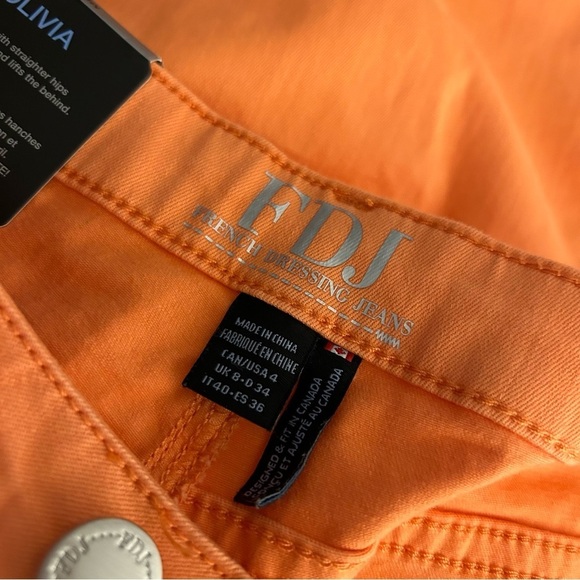 NWT Olivia FDJ jeans mid rise ankle raw hemmed 4 - Picture 8 of 15
